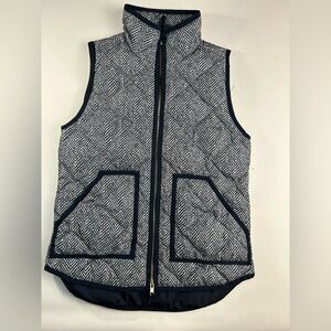 J. Crew black & white Vest with Herringbone Lining
